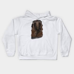 German Shepherd Dog with Flower Crown Kids Hoodie